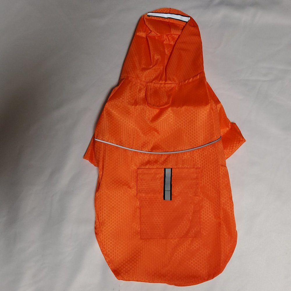Dog Raincoat Jacket with Hood, Orange XL